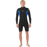 Mens Dawn Patrol 2mm Chest Zip Long Sleeve Shorty Wetsuit